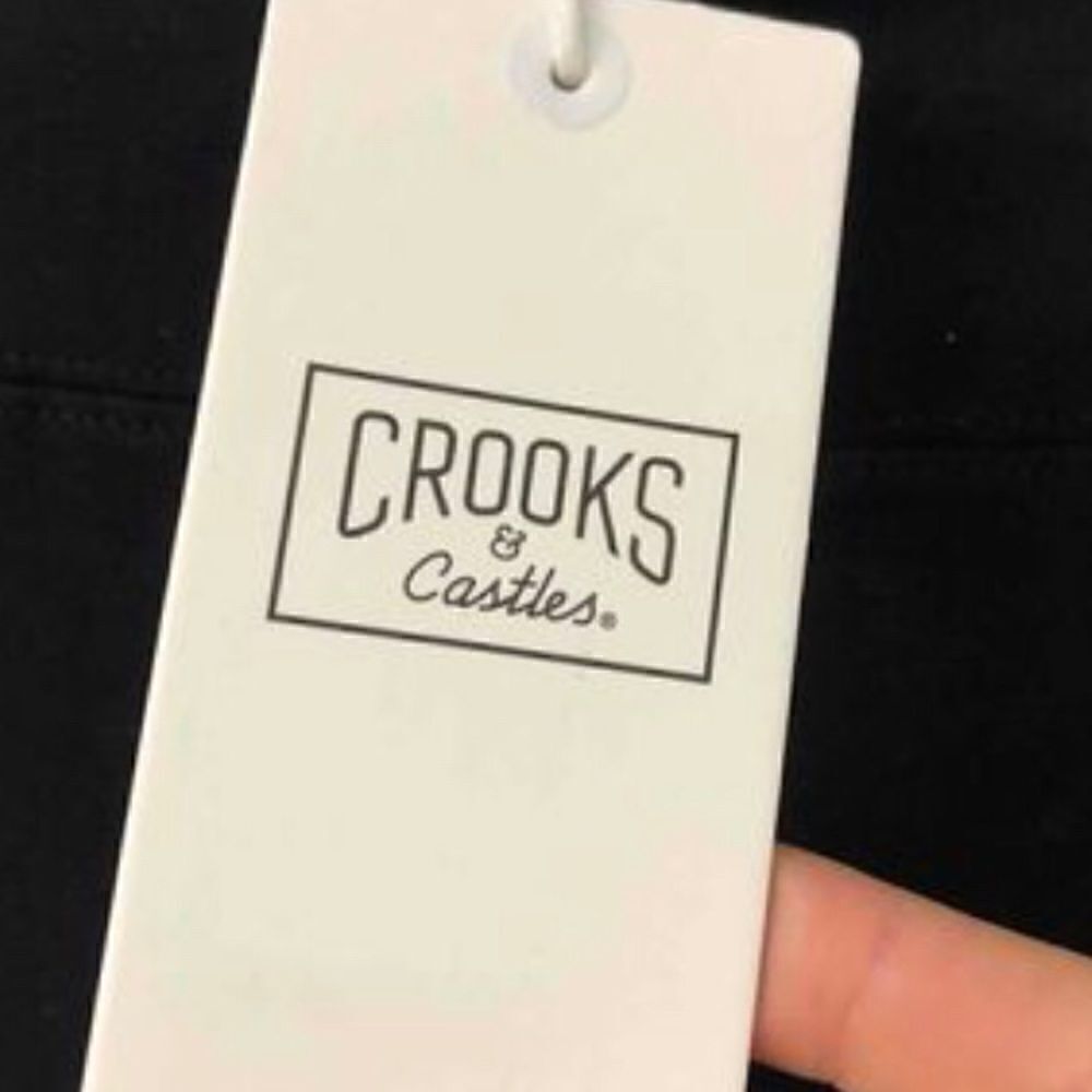 NWT CROOKS & CASTLES Women’s Black Leggings XL - Picture 4 of 5